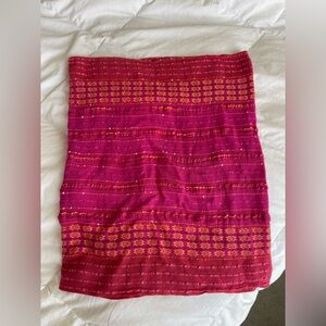 Vibrant Pink and Orange Infinity Scarf very Glittery